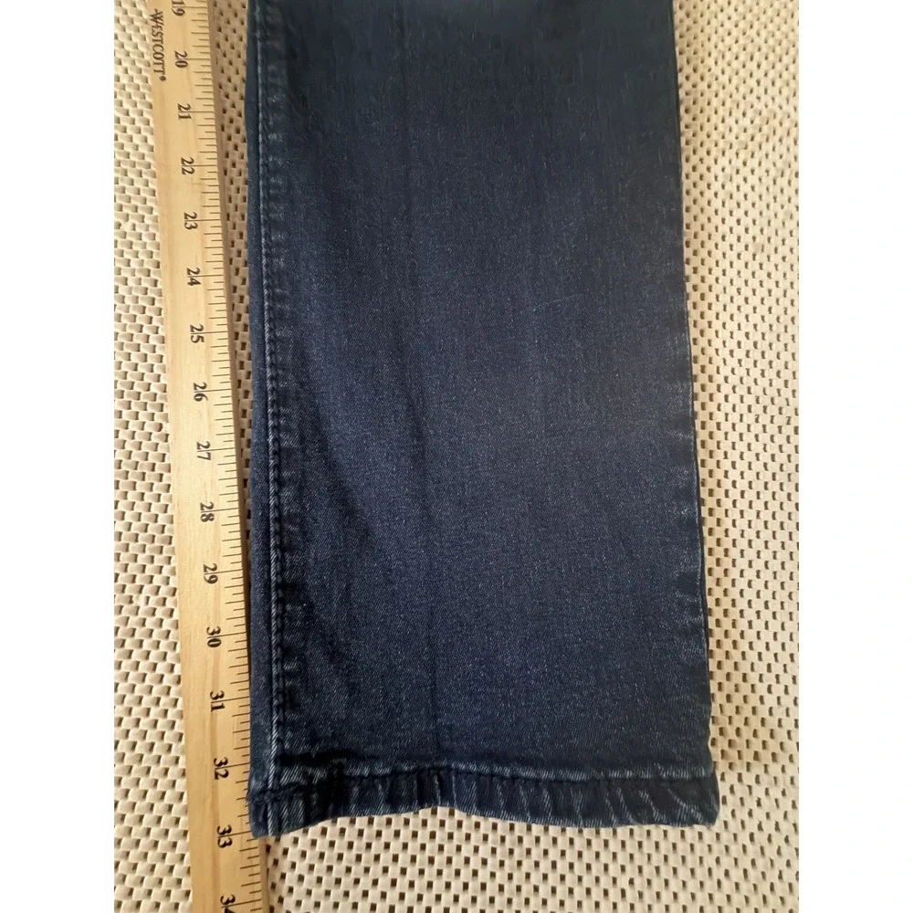 True Religion Jeans Geno Big T Flap Pocket Mens Size 38 Dark Wash Blue Stretch